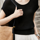 Fashion Ice Silk Knit Top