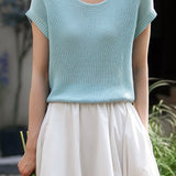 Fashion Ice Silk Knit Top
