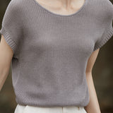 Fashion Ice Silk Knit Top