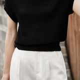 Fashion Ice Silk Knit Top