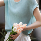 Fashion Ice Silk Knit Top