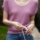 Fashion Ice Silk Knit Top