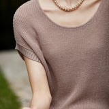 Fashion Ice Silk Knit Top