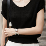 Fashion Ice Silk Knit Top