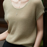 Fashion Ice Silk Knit Top