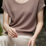 Fashion Ice Silk Knit Top