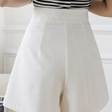 Solid Color Suit Shorts
