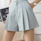 Solid Color Suit Shorts