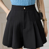 Solid Color Suit Shorts