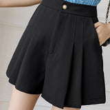 Solid Color Suit Shorts