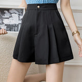 Solid Color Suit Shorts