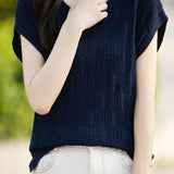 Lace Hollow Out Knit T-Shirt