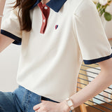 Color Block Short Sleeve Polo Shirt