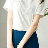 Lace Edge Design T-Shirt