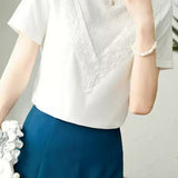 Lace Edge Design T-Shirt