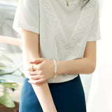 Lace Edge Design T-Shirt