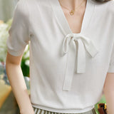 Elegant Tie-Knit Top