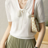 Elegant Tie-Knit Top