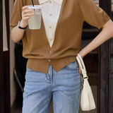 Casual Patchwork Two-in-One Top