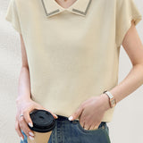 Minimalist Rhinestone Knit Top