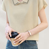 Minimalist Rhinestone Knit Top