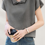Minimalist Rhinestone Knit Top