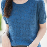 Elegant Hollow Textured Knit Top