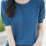 Elegant Hollow Textured Knit Top
