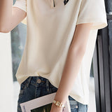 Colorblock Patchwork Short Sleeve Tee