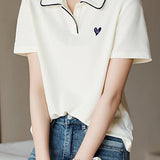 Colorblock Patchwork Short Sleeve Tee