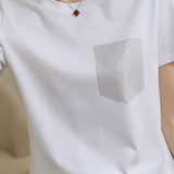 Minimalist Rhinestone T-Shirt