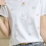 Minimalist Rhinestone T-Shirt