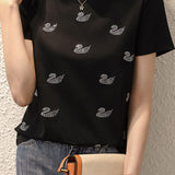 Minimalist Rhinestone T-Shirt