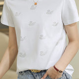 Minimalist Rhinestone T-Shirt