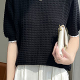 Minimalist Hollow Knit Top