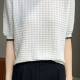 Minimalist Hollow Knit Top