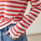 Casual Striped Knit Top