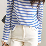 Casual Striped Knit Top