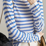 Casual Striped Knit Top