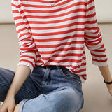 Casual Striped Knit Top