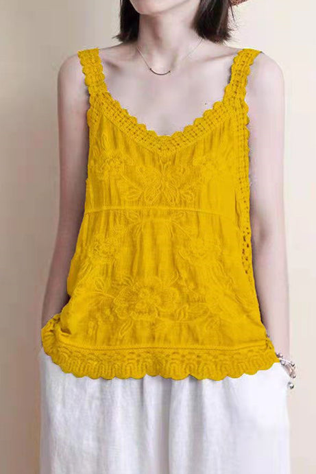 Hollow Embroidered Cami - liwisi