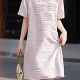 Textured Knit Stretch Dress