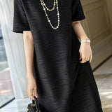 Textured Knit Stretch Dress