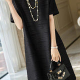 Textured Knit Stretch Dress