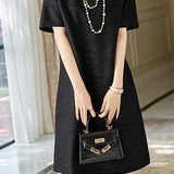 Textured Knit Stretch Dress
