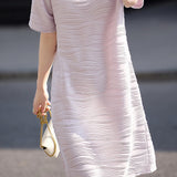 Textured Knit Stretch Dress