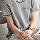 Elegant Woven Strap T-Shirt