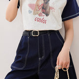 High-Waisted Slimming Denim Shorts