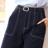 High-Waisted Slimming Denim Shorts