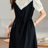 Faux Two-Piece Spliced Dress